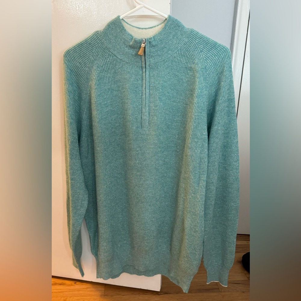Peter Millar Cashmere-Linen Quarter-Zip Sweater